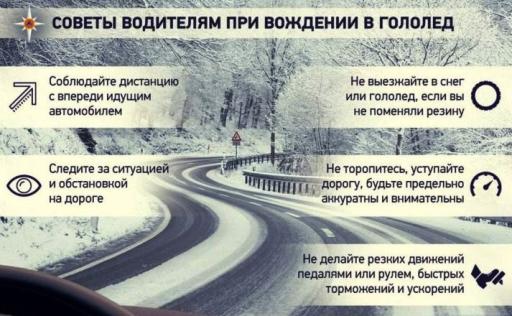Водителям при гололёде