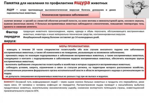 Памятка по ящуру