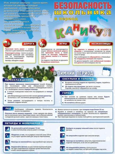 Памятка для школьников во время зимних каникул